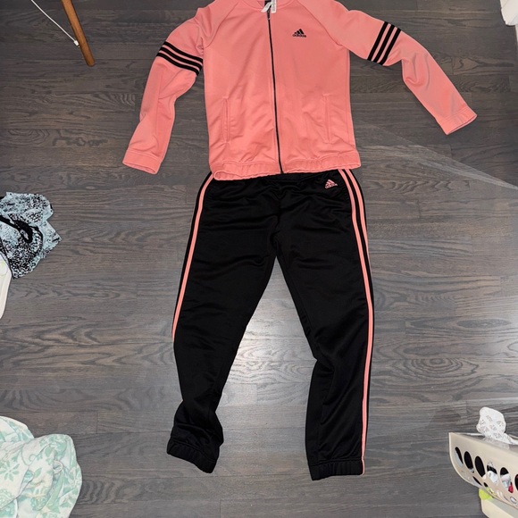 adidas Pants - Adidas Pink and Black Tracksuit